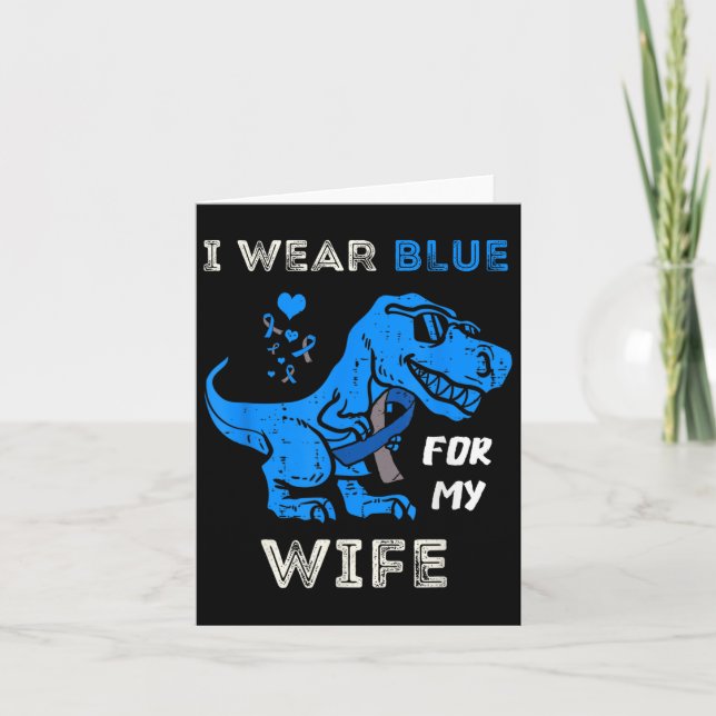 Jag Har Blått För Min Fru T Rex Dino Diabetes Medv Kort (Framsida)