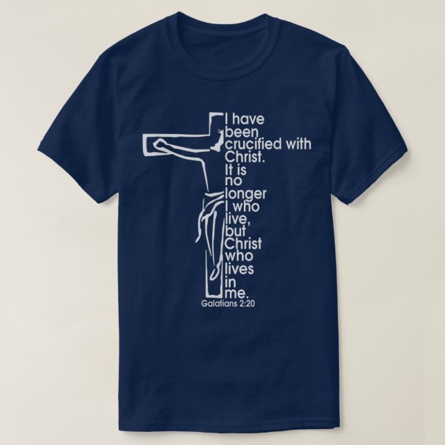 Jag har blivit kränkt med Kristus Galatians 220 cm T Shirt (Design framsida)