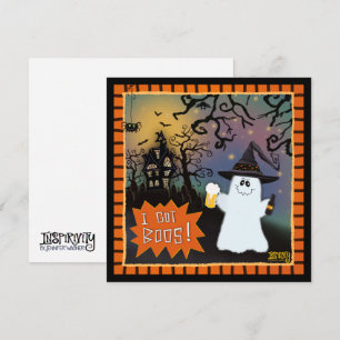 Jag Har Boos Cute Ghost Inspiritivity Halloween Julkort