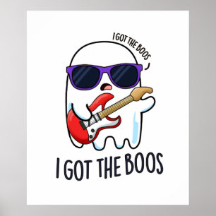 Jag Har Boos Funny Halloween Music Ghost Pun Poster