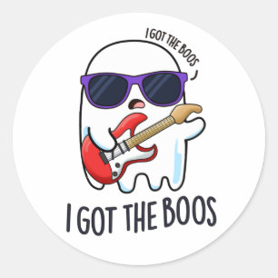 Jag Har Boos Funny Halloween Music Ghost Pun Runt Klistermärke