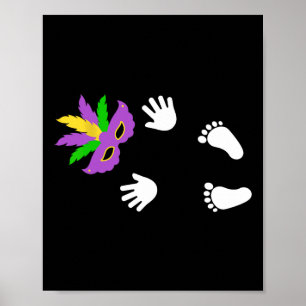 Jag Har Byby Lycklig Mardi Gras Carnival Poster