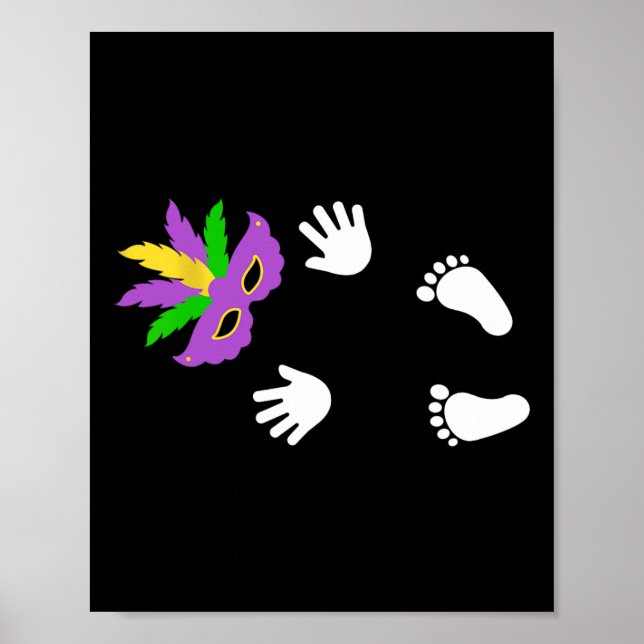 Jag Har Byby Lycklig Mardi Gras Carnival Poster (Framsidan)