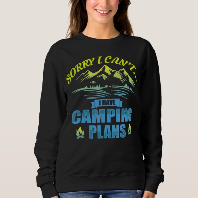 Jag har Camping Plans Camping Graphic Design T Shirt (Framsida)