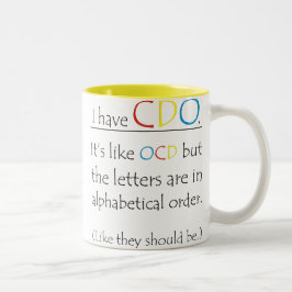 Jag har CDO som OCD. Två-Tonad Mugg
