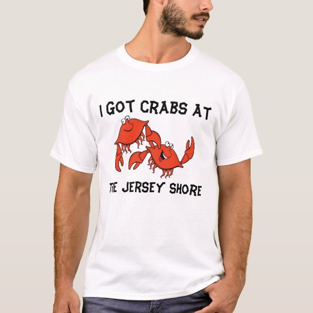 Jag Har Crabs på Jersey Shore T Shirt (Framsida)