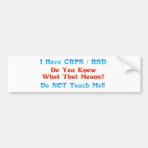 Jag har CRPS RSD dig vet vad det betyder Bildekal