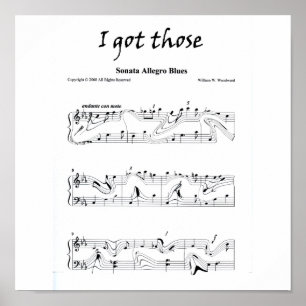 Jag har dem "Sonata Allegro Blues" Poster
