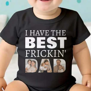 Jag har den bästa Frickin Pappa Photo Collage Blac T Shirt