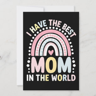 Jag Har Den Bästa Mamma I Världen Boho Regnbåge Inbjudningar