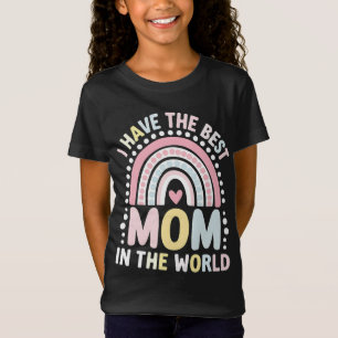 Jag Har Den Bästa Mamma I Världen Boho Regnbåge T Shirt