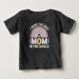 Jag Har Den Bästa Mamma I Världen Boho Regnbåge T Shirt