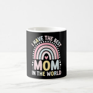Jag Har Den Bästa Mamman I Världen Boho Regnbåge Kaffemugg