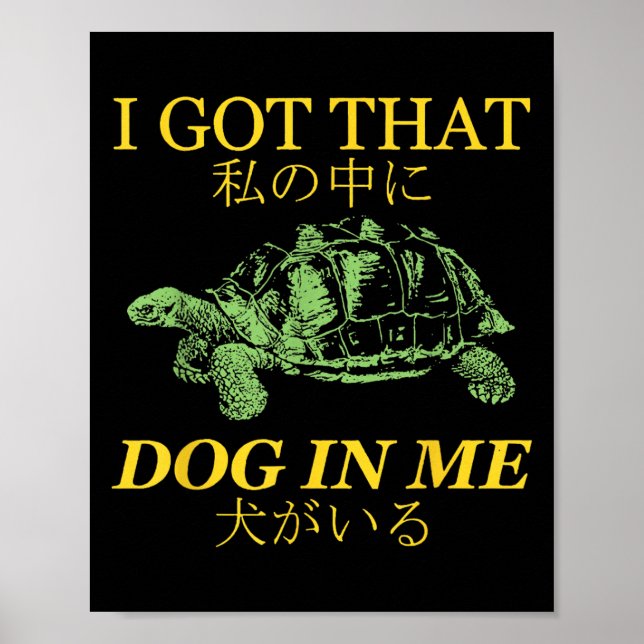 Jag Har den Hund i mig Turtle japanska Poster (Framsidan)