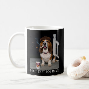Jag Har Den Hunden I Mig, Rolig Basset Hound Meme- Kaffemugg