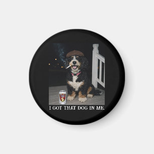 Jag Har Den Hunden I Mig, Rolig Bernedoodle-Meme Magnet