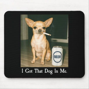 Jag Har Den Hunden I Mig Rolig Chihuahua Rökande Ö Musmatta
