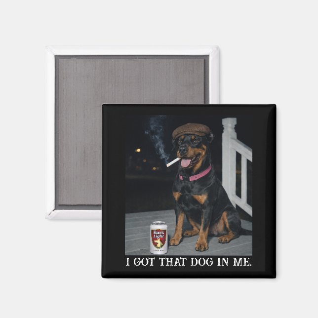 Jag Har Den Hunden I Mig, Rolig Dobermannpinscher  Magnet (Front/Back)