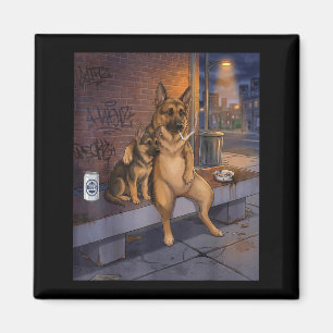 Jag Har Den Hunden I Mig Rolig Tysk Schäferhund Rö Magnet