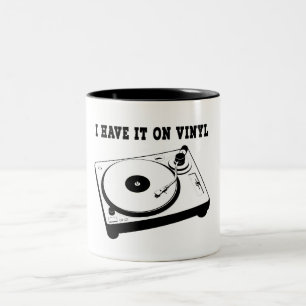 Jag har den på vinyl Två-Tonad mugg