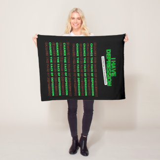 Jag har Depression_Ändra Ansikte i depression Fleecefilt