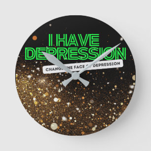 JAG HAR DEPRESSION_ Clock Rund Klocka