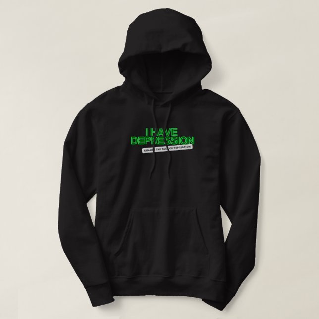 Jag har Depression _ QR CTFOD Hoodie  (Design framsida)