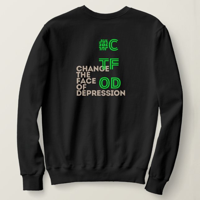 Jag har Depression _ SP_Neon-Grönt T Shirt (Design baksida)