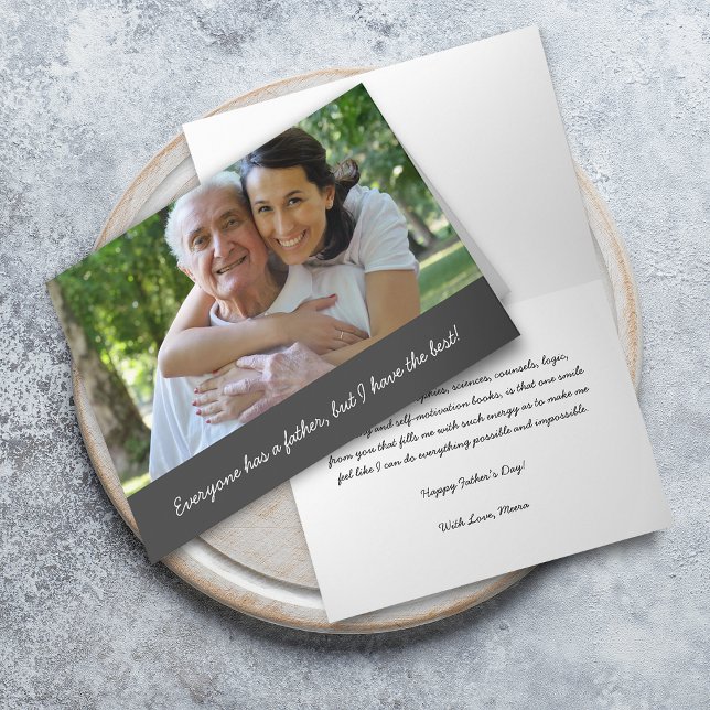 Jag har det bästa fotot Fars dag Kort (I Have The Best Photo Father's Day Card)