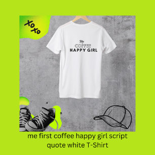 Jag har det första brevet för kaffefyllen lycklig t shirt
