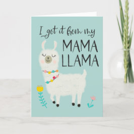 Jag har det från min Mamma Llama Mors dag Helgkort