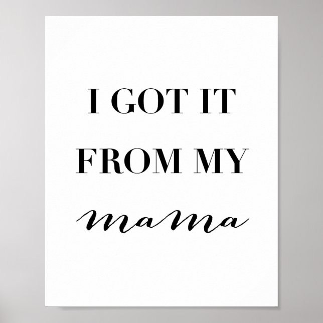 Jag Har det från min Mamma Poster (Framsidan)