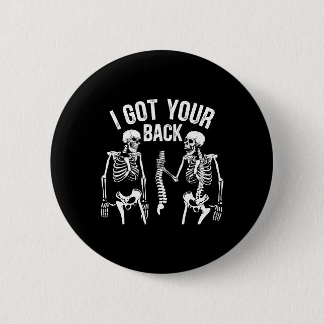 Jag Har din Ck-funny Skeleton Spine Halloween Cost Knapp (Framsida)