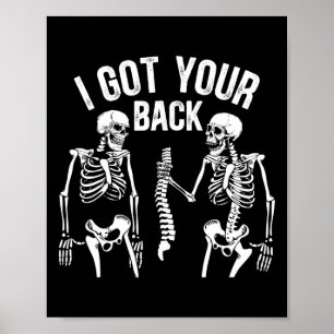 Jag Har din Ck-funny Skeleton Spine Halloween Cost Poster
