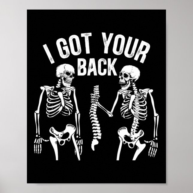 Jag Har din Ck-funny Skeleton Spine Halloween Cost Poster (Framsidan)