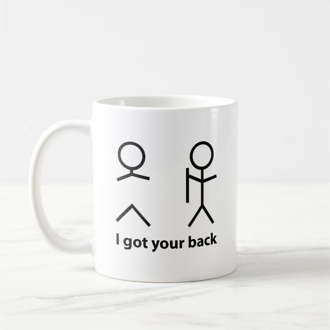 Jag Har din rygg! Kaffe Mugg (Vänster)