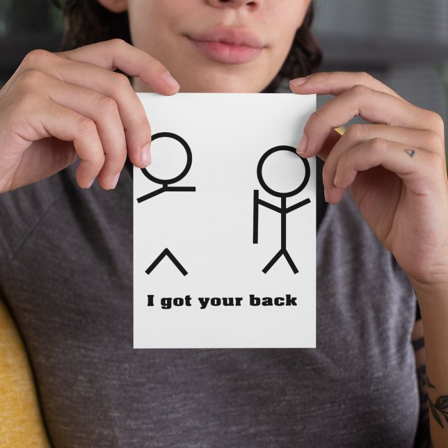 Jag har din rygg vykort (I got your back postcard)