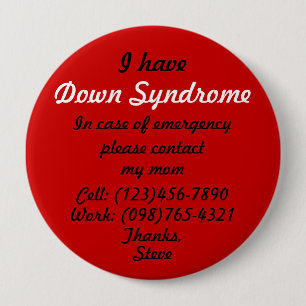 Jag har Down Syndrome att knäppas Knapp