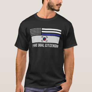 Jag har dubbelt medborgarskap, hälften korean flag t shirt