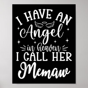 Jag har en ängel i himlen och jag kallar henne Mem Poster