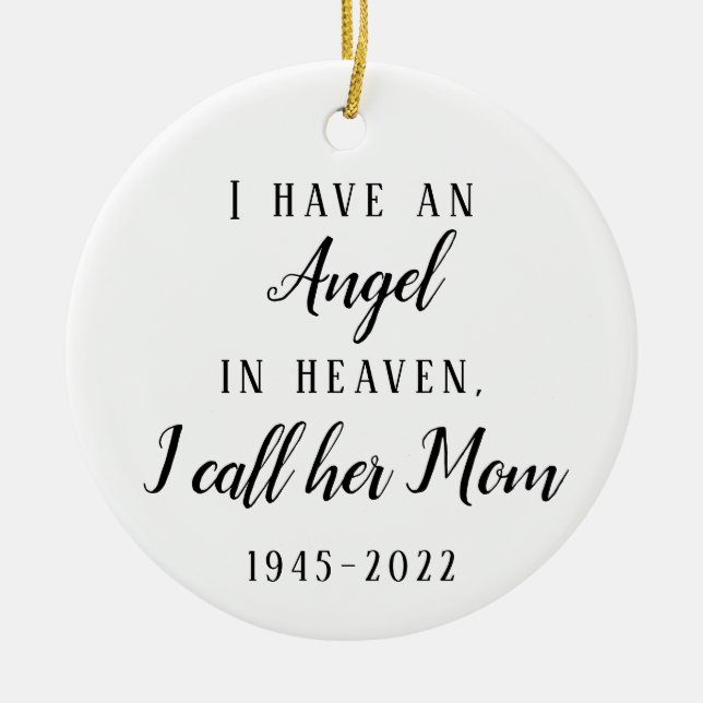 Jag har en ängel i himmelförlusterna i Mor eller F Julgransprydnad Keramik (Framsidan)