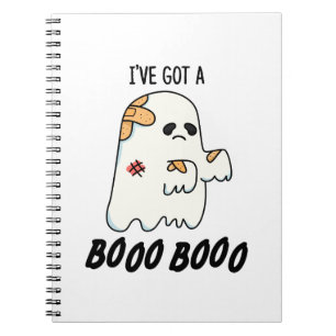 Jag Har En Boo Boo Rolig Halloween Spökena Puns Anteckningsbok