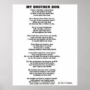 JAG HAR EN BRODER MED NAMNET DON dikt Poster