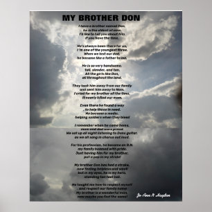 JAG HAR EN BRODER MED NAMNET DON dikt Poster