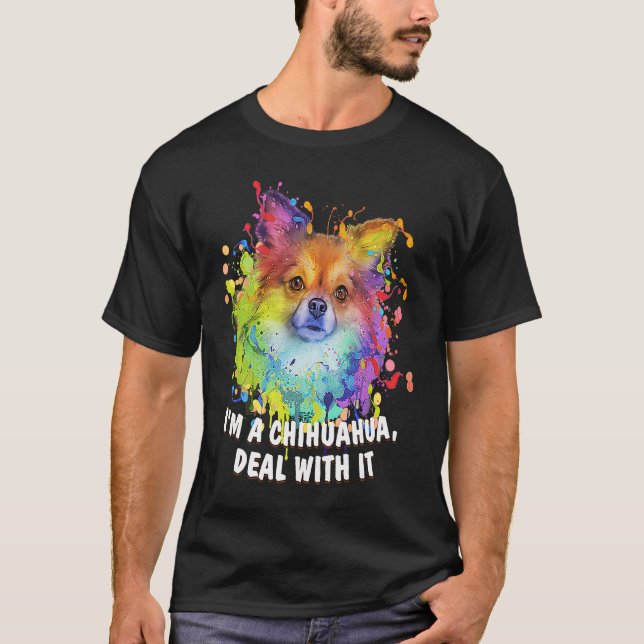 Jag har en Chihuahua-affär med det Hund Päls Mamma T Shirt (Framsida)