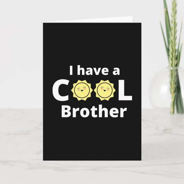 Jag har en coola broderkonstruktion - med gult sol kort (Framsida)