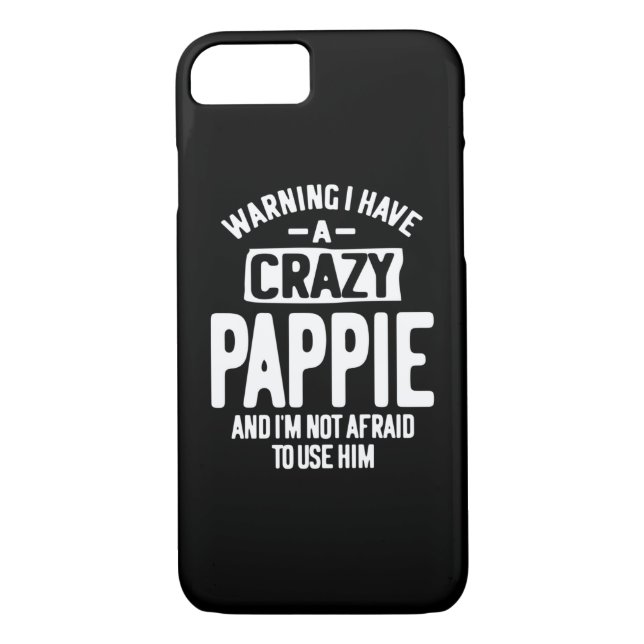 Jag har en Crazy Pappie | Far Grandpa Gift Case-Mate iPhone Skal (Baksida)