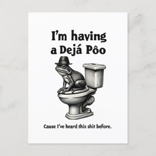 Jag har en Déjà Poo hört det här innan Frog Vykort