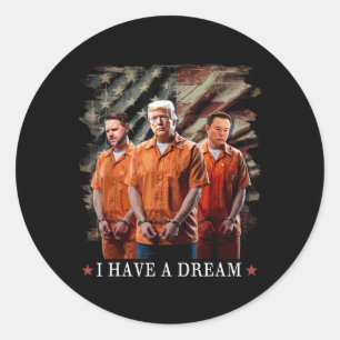Jag har en Dream-konstig Trump-polisoffert Runt Klistermärke