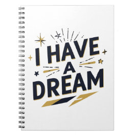 Jag Har en Dröm Inspirerande Typografi Design Anteckningsbok